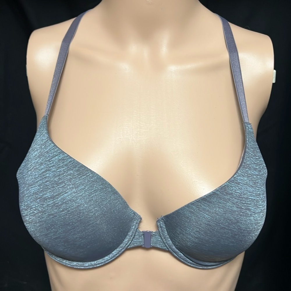 Victoria’s Secret racerback semi demi bra size 34B greyish/blue used